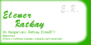 elemer ratkay business card